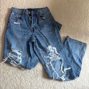 Distressed Ripped Blue Jeans from Aeropostale!